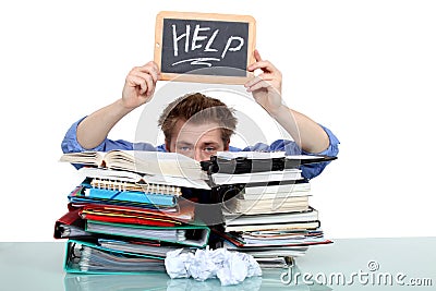 Man asking for help Stock Photo