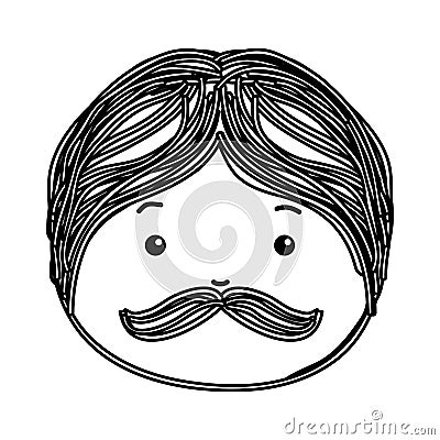 Man avatar drawing icon Vector Illustration