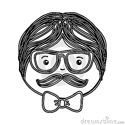 Man avatar drawing icon Vector Illustration