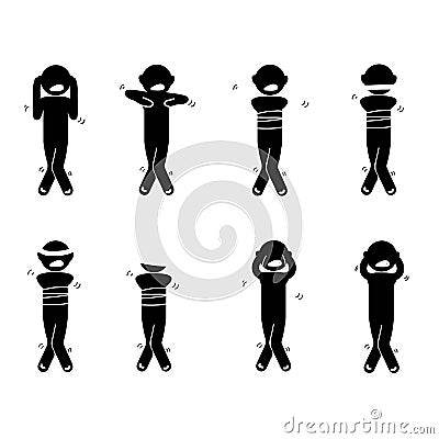 Man Basic Posture People Icon Sign Stock Photo