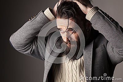 Man with beard Stock Photo