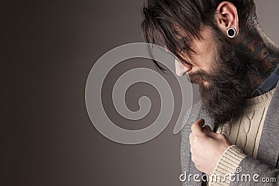 Man with beard Stock Photo