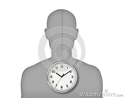 Man biological clock Stock Photo