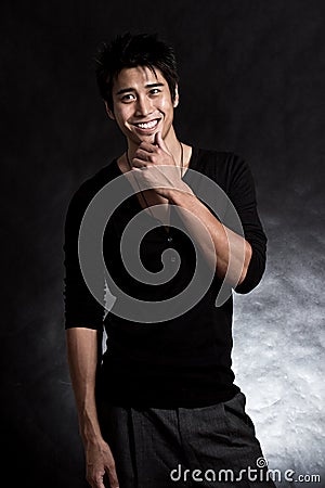 Man in black Stock Photo