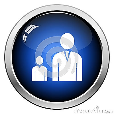 Man Boss With Subordinate Icon Vector Illustration