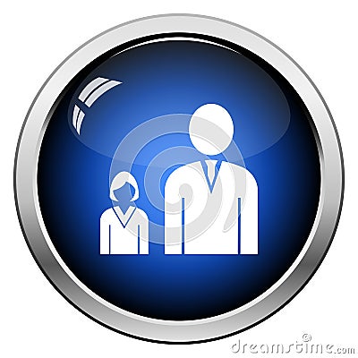 Man Boss With Subordinate Lady Icon Vector Illustration