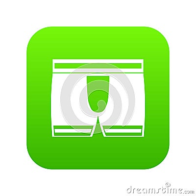 Man boxer briefs icon digital green Vector Illustration