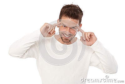 Man of brains Stock Photo