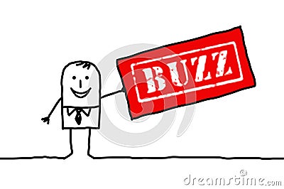 Man & BUZZ Vector Illustration