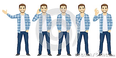 Man casual clothers Vector Illustration