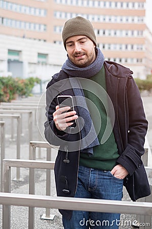 Man casual dressed in the city Stock Photo