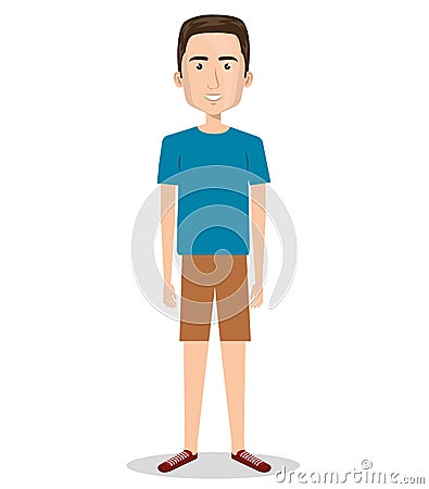 Man character with casual dress Vector Illustration