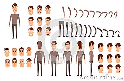 Man character creation set. Vector Illustration