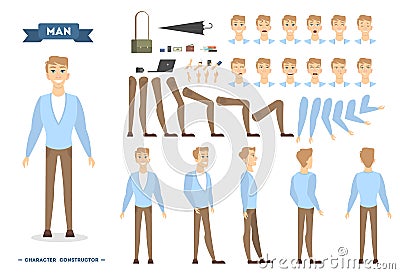 Man character set. Vector Illustration