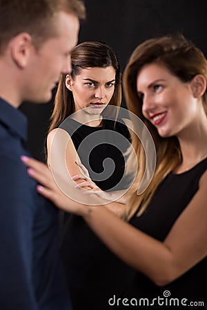 Man cheating on wife Stock Photo