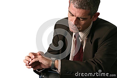 Man Checking Time Stock Photo