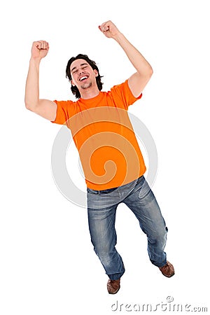 Man clenching his fists Stock Photo