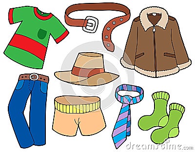 Man clothes collection Vector Illustration