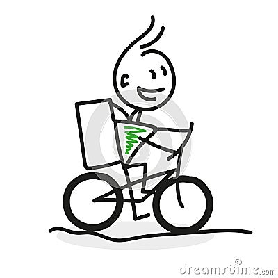man1The concept of online delivery of goods to your home and office. Vector Illustration