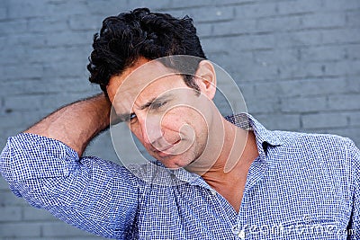 Man in contemplation Stock Photo