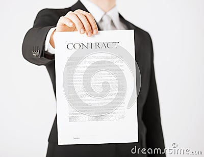 Man with contract Stock Photo