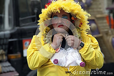 Man in costume, Beglium Editorial Stock Photo