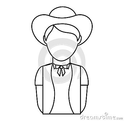 Man with costume typical switzerland Vector Illustration