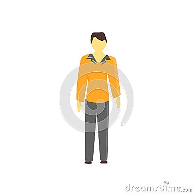 Man with costume vector vector sign and symbol isolated on white background, Man with costume vector logo concept Vector Illustration