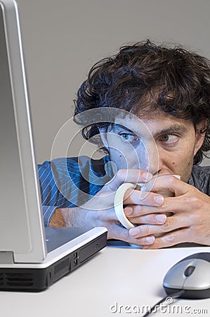 Man and cup Stock Photo