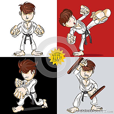 Martial Art Karate Vector Illustration