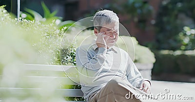 Man depressed and forget something Stock Photo