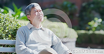 Man depressed and forget something Stock Photo