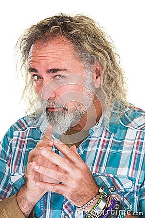 Man with Devious Expression Stock Photo