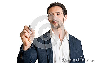 Man Drawing Stock Photo