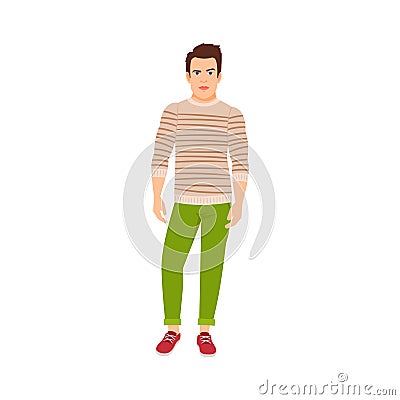 Man dressed in autumn style Vector Illustration