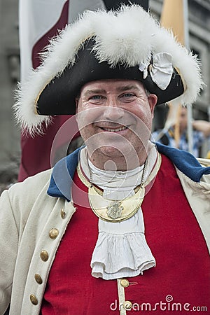 A man dressed in 17th century French clothing Editorial Stock Photo