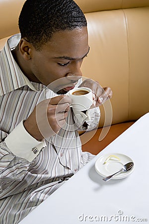 Man drinking coffee. Stock Photo