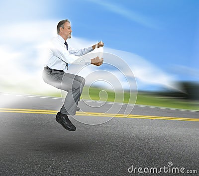 Man driving Stock Photo