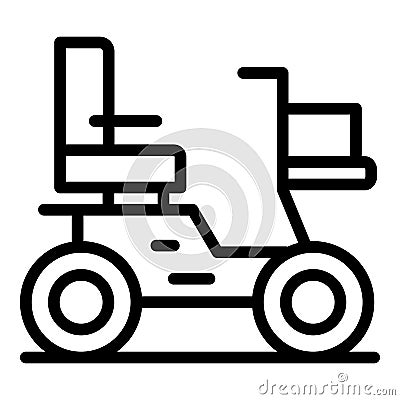 Man electric wheelchair icon outline vector. Power mobility Vector Illustration