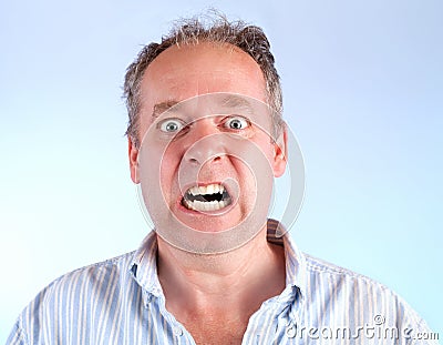 Man Enraged About Something Stock Photo