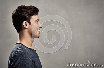 Man face profile Stock Photo