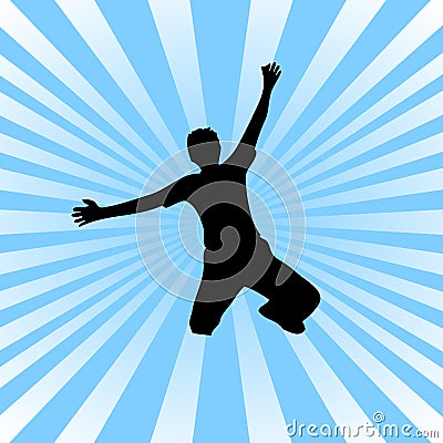 Man falling in a hole vector Vector Illustration