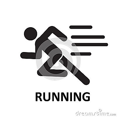 A man fast running icon, rush icon Vector Illustration