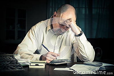 Man with Finances Stock Photo