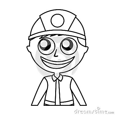 Man firefighter avatar character icon Vector Illustration