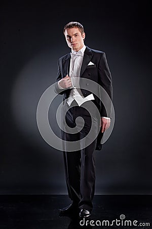 Man In Frock Coat Stock Photo