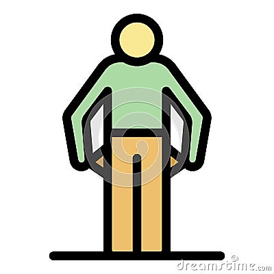 Man get fired icon color outline vector Vector Illustration