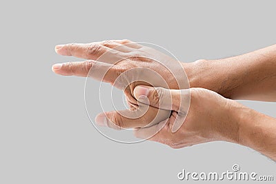 Hand pain. Stock Photo