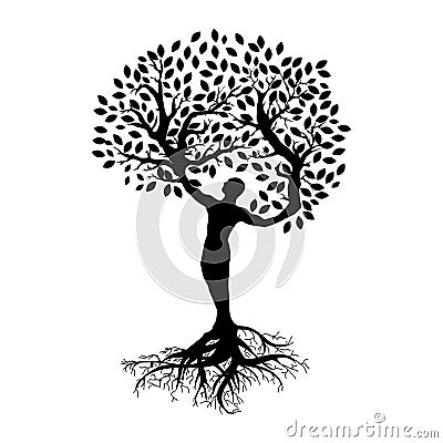 Human tree Vector Illustration