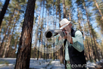 Man with a gun Stock Photo